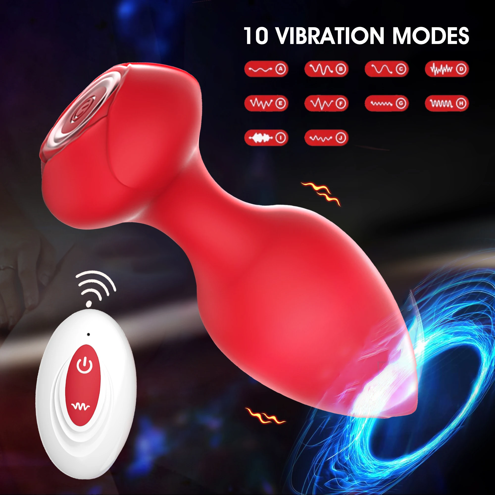 Anal Plug Vibrator for Men Butt Plug Portable Massager Wireless Remote Control Dildo Vibration Sex Toys for Male Adult Toys 18+