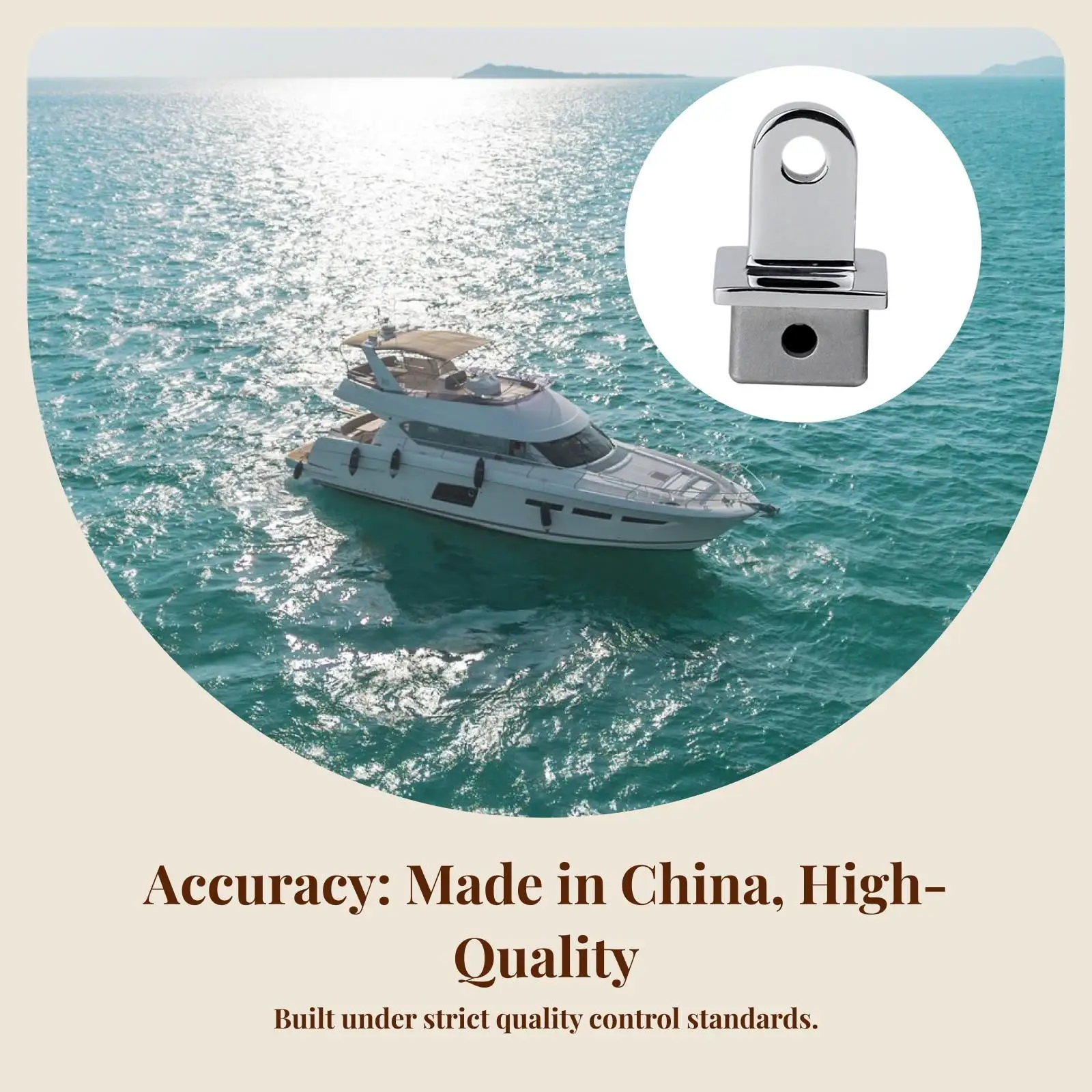 Embout supérieur de tube carré en acier inoxydable, pièces de bateau, raccord Bimini marin, installation facile pour Yacht Kayak canoë