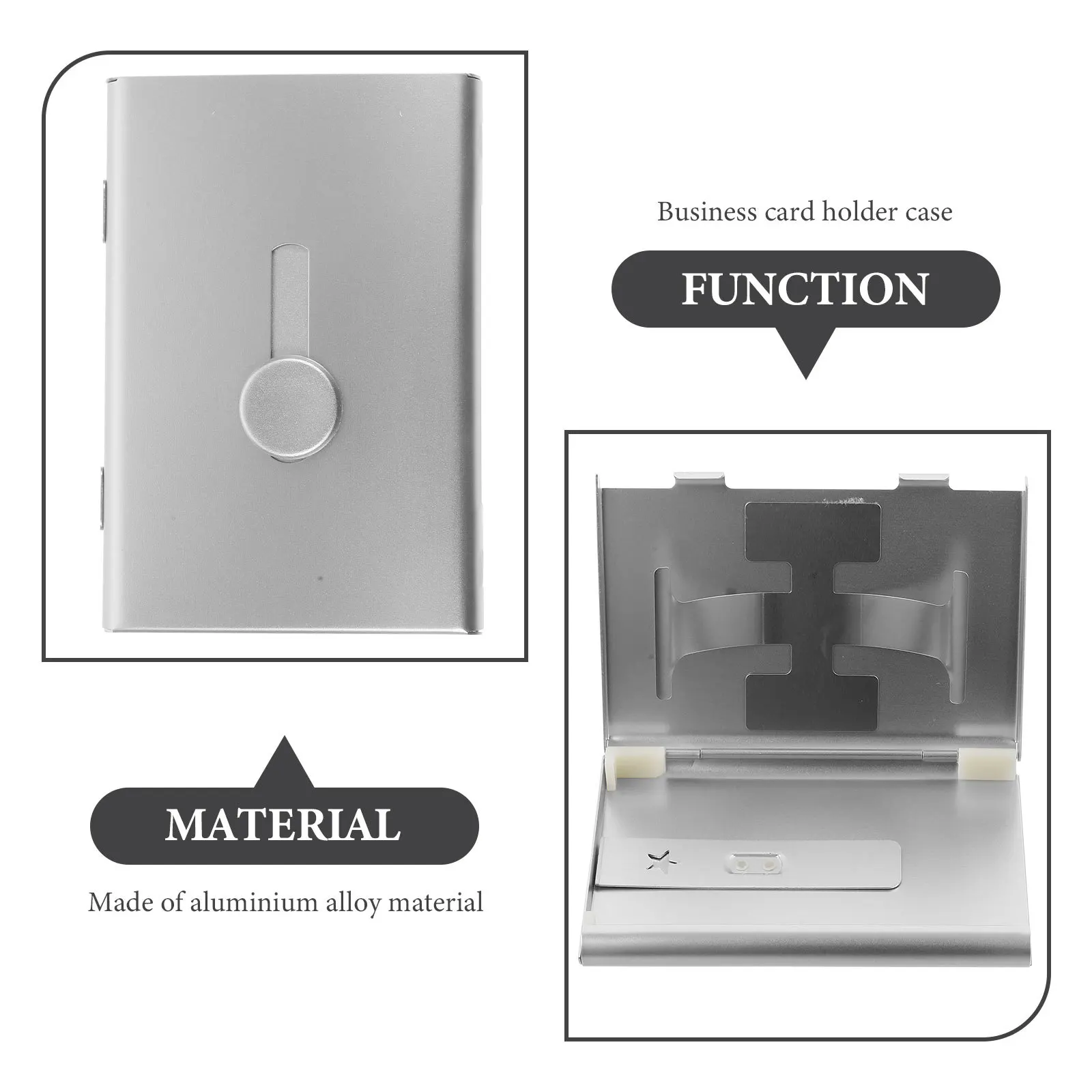 

Business Card Holder Aluminum Alloy Mini Briefcase Design Slide Out Metal Case For Storage Portable Organizer Office Supplies