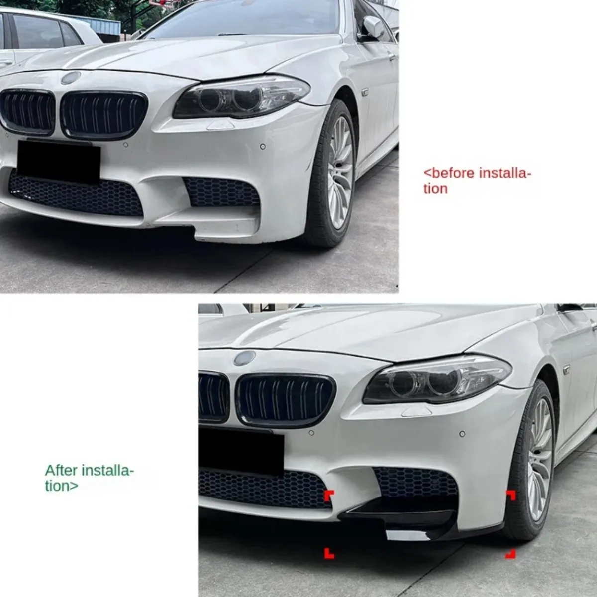 Real M5 Bumper Splitters Lip Front Bumper Lip Spoiler Splitter For BMW 5 Series F10 F11 M5 Sedan 2011-2017