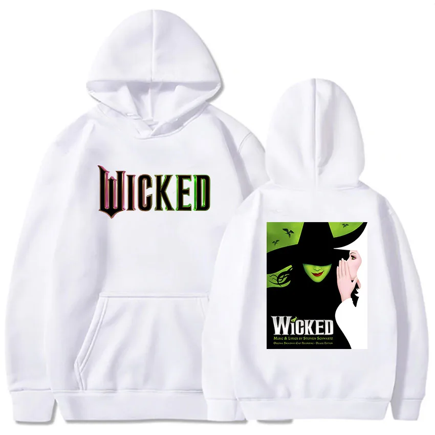 Fantasy Movies Wicked Graphic Hoodies Sudaderas Con Capucha Hooded Casual Women/Men Sweatshirts Film Printing Hoodie Streetwear