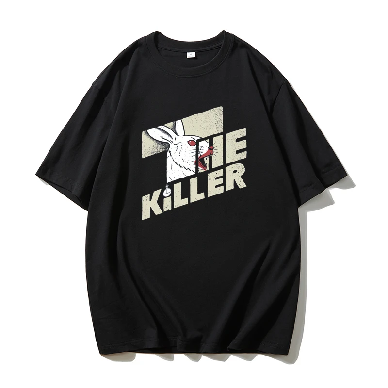

Футболка с принтом The Killer Rabbit Killer Футболка с графическим рисунком Высококачественные мужские и женские футболки с короткими рукавами Мужская спортивная одежда