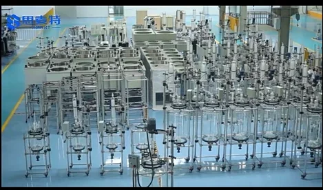 Lifting Double Glass Reactor Laboratory Electric Heating Rotary Vacuum High Temperature Resistant Jacket 5L 10L 20L 30L 50L 100L