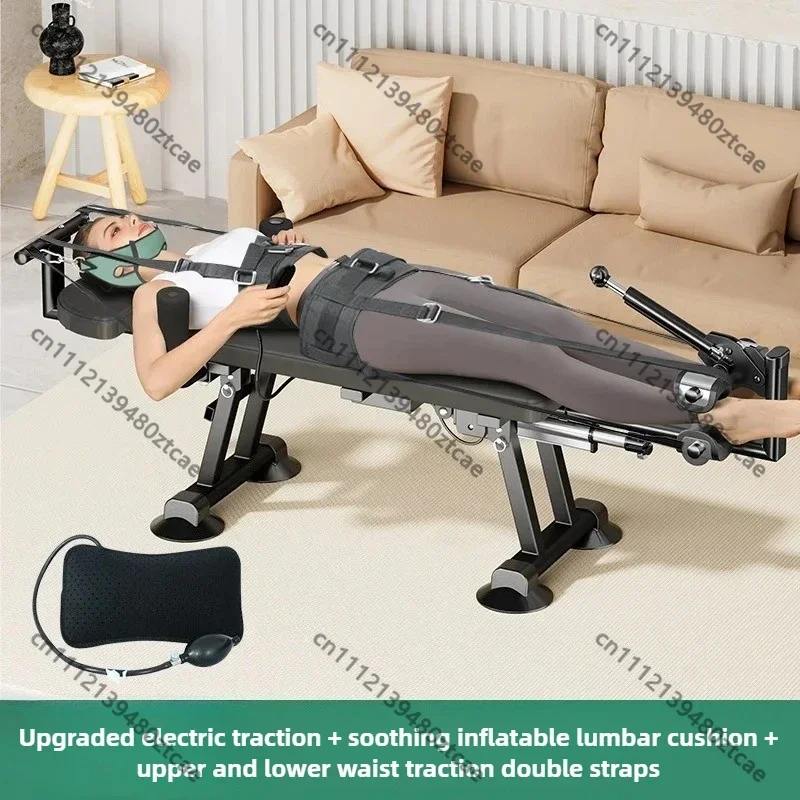 Electric Inversion Table, Spinal Decompression Back Stretcher, Lumbar Traction Gear for Muscle Relief & Body Recovery