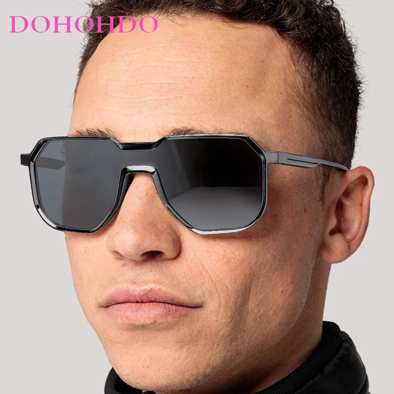 

Fashion Metal Integrated Steampunk Sunglasses For Men Women Square Vintage Unisex Outdoor Driving Travel Shades Glasses UV400