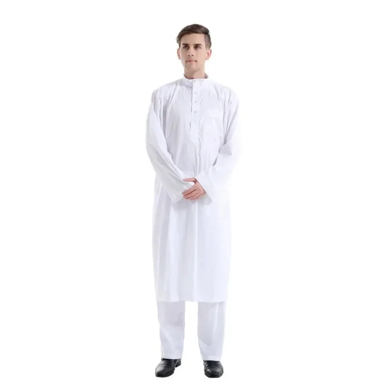 Muslim Robes Suits Men Clothing Islam Kaftan Casual Saudi Arabia Turkey Dubai Abaya Jubba Thobe Ramadan Dress Middle East Caftan