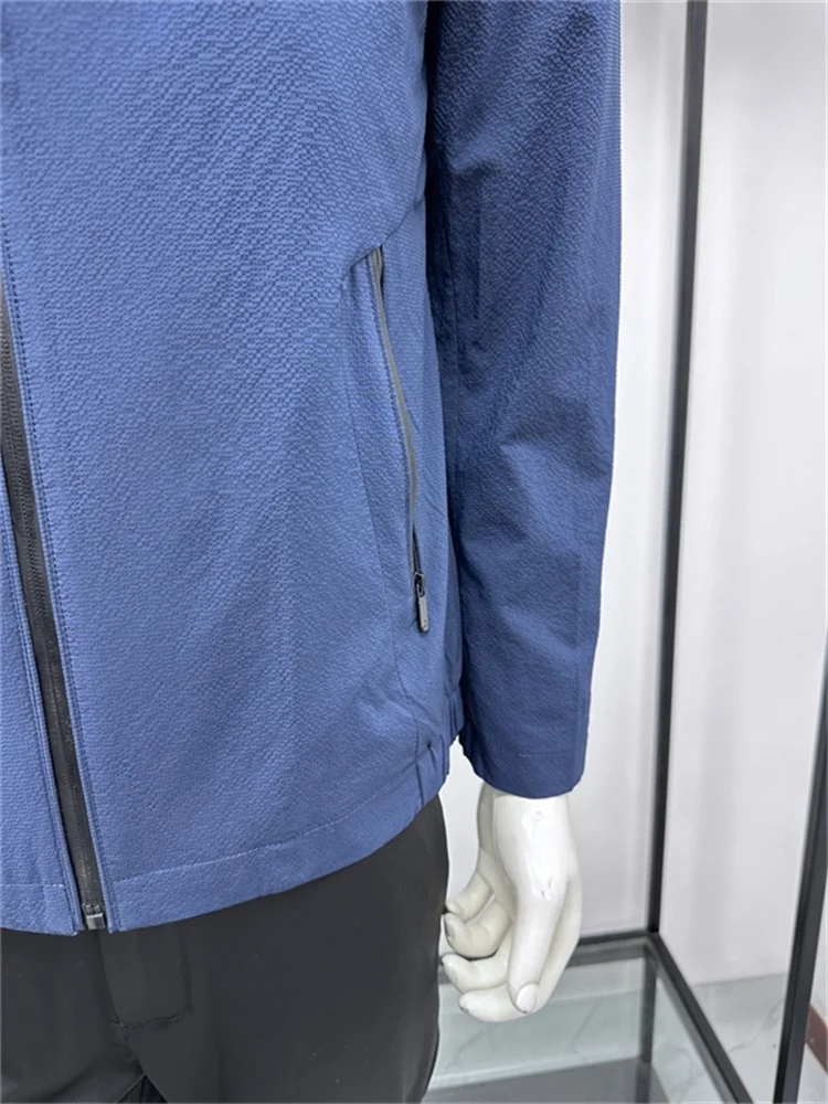 

Новая весенне-осенняя повседневная мужская куртка с воротником-стойкой, водонепроницаемая молния, дверная обувь для отдыха, ZhongNian, подходит для длинного свека