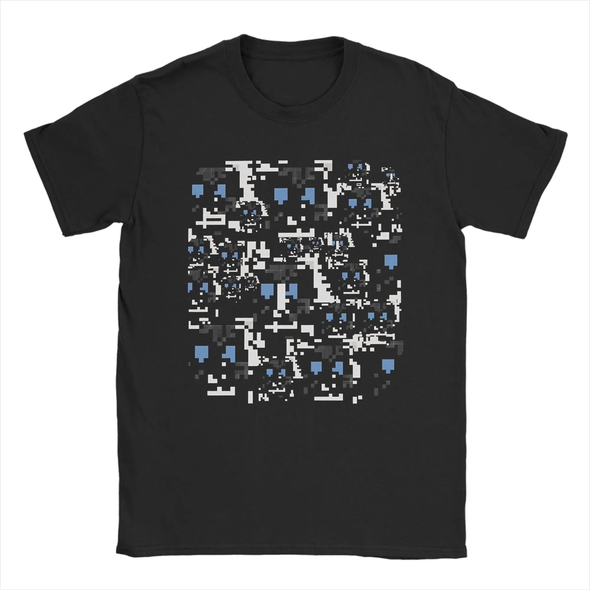 Modified anti surveillance disable facial recognition Summer T-Shirts For Men Leisure Casual Tee Shirt Short Sleeves Tees