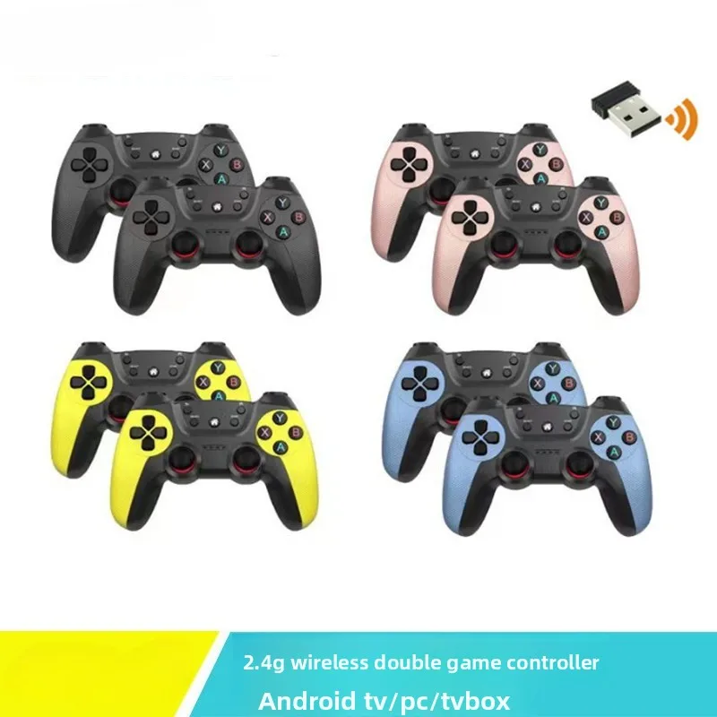 Wireless doubles game Controller For Linux/Android phone For Game Box Game stick PC Smart TV Box 2.4G gamepad Joystick view 3