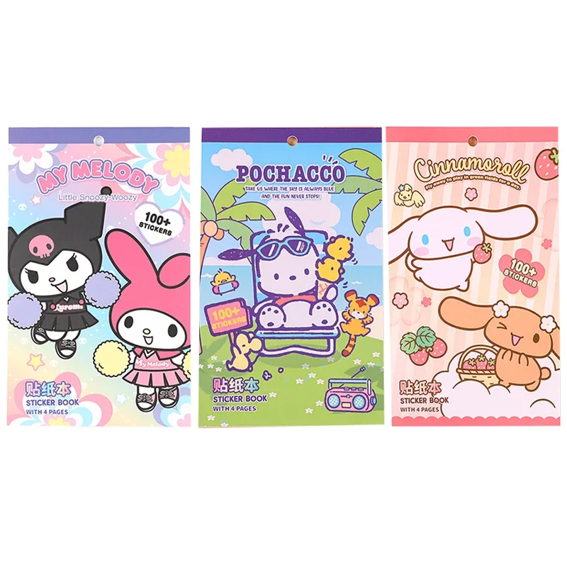 

Sanrio Cinnamoroll My Melody Pachacco Kawaii Anime Peripheral Handbook Sticker Book Cute Cartoon Sticker Children's Gifts