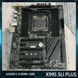 Msi,x99s,sli plus LGA2011-3,ddr4,128g,m.2,sata3,usb 3.0,pci-e 3.0,atx用のデスクトップマザーボード