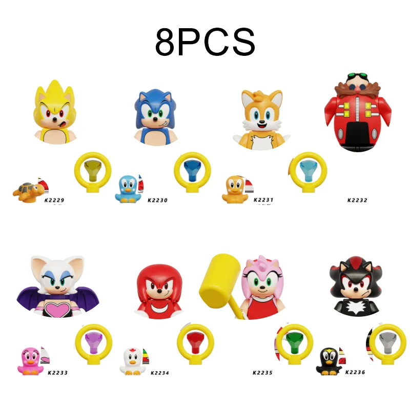 Hedgehog Buildable Block Toys Of Amy Rose And Shadow Cattoon Anime Characters！ - view 2