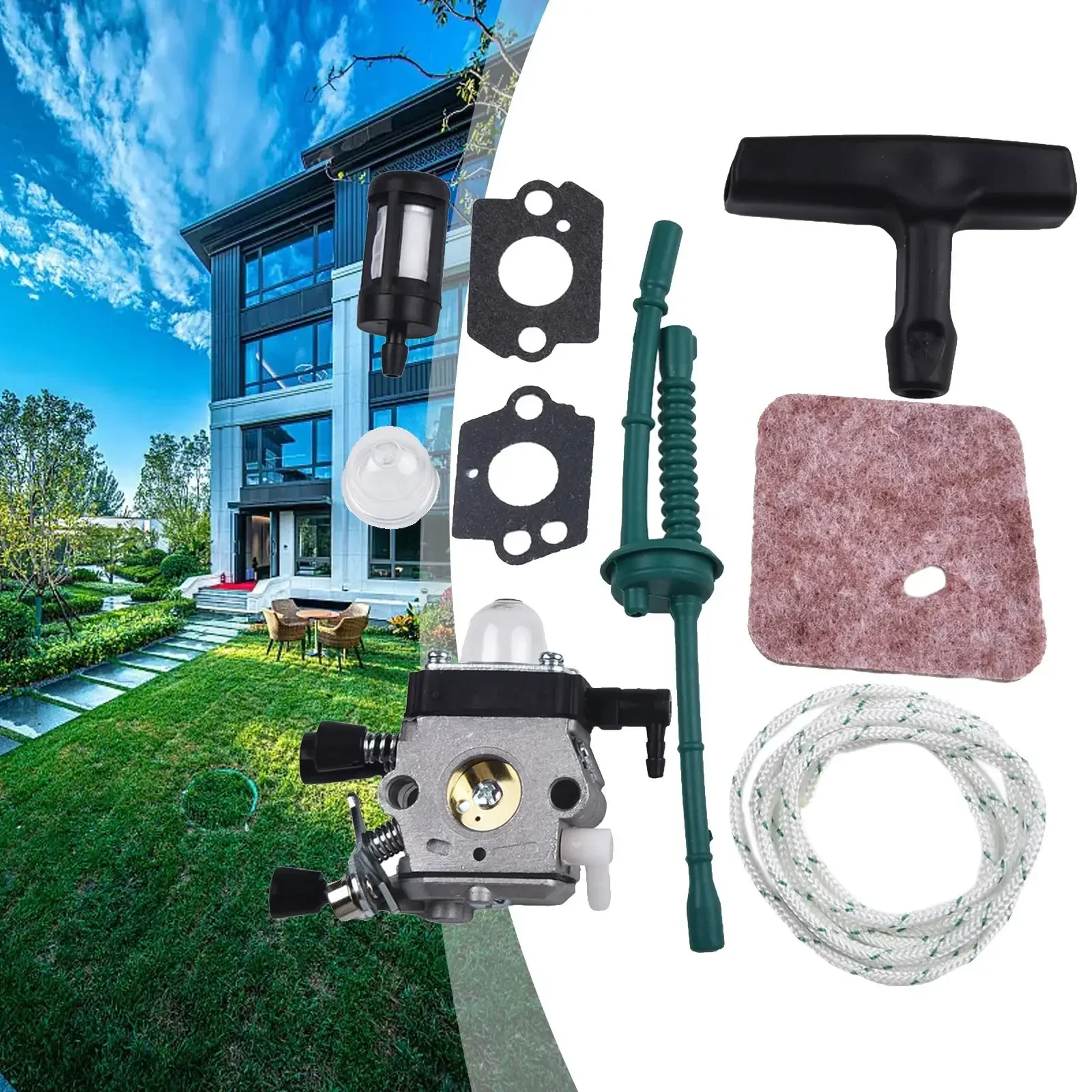 Frese Carburatore PER ZAMA C1Q-S66 FS46 FS55 FS55R FS55 C1Q-S186A C1Q-S186B C1Q-S71 C1Q-S97 A Guarnizioni del filtro del carburante