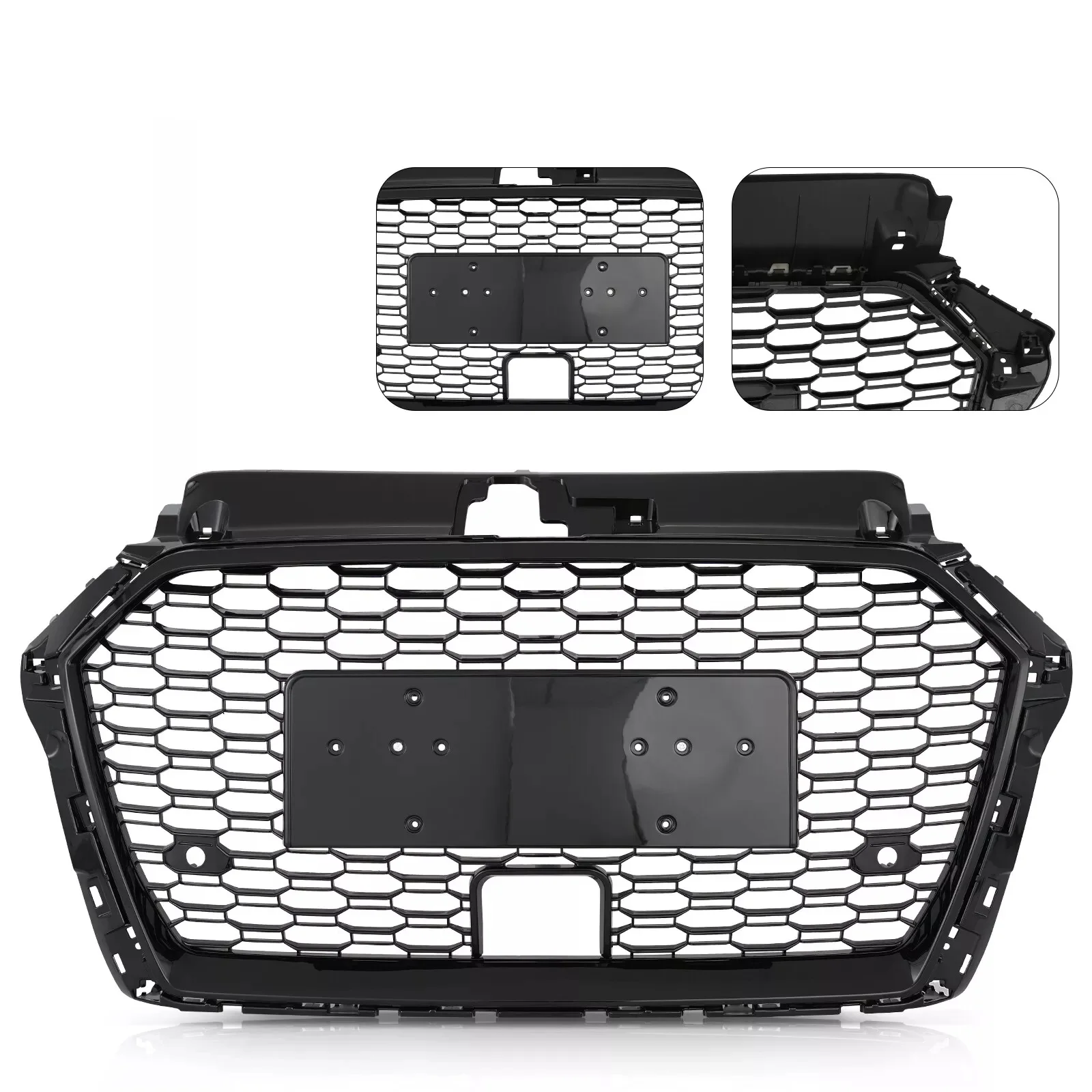Fast Shipping A3 S3 Front Bumper Grille for A3 S3 RS3  Honeycomb Grill Mesh 2017 2018 2019 2020 Car Grill With ACC