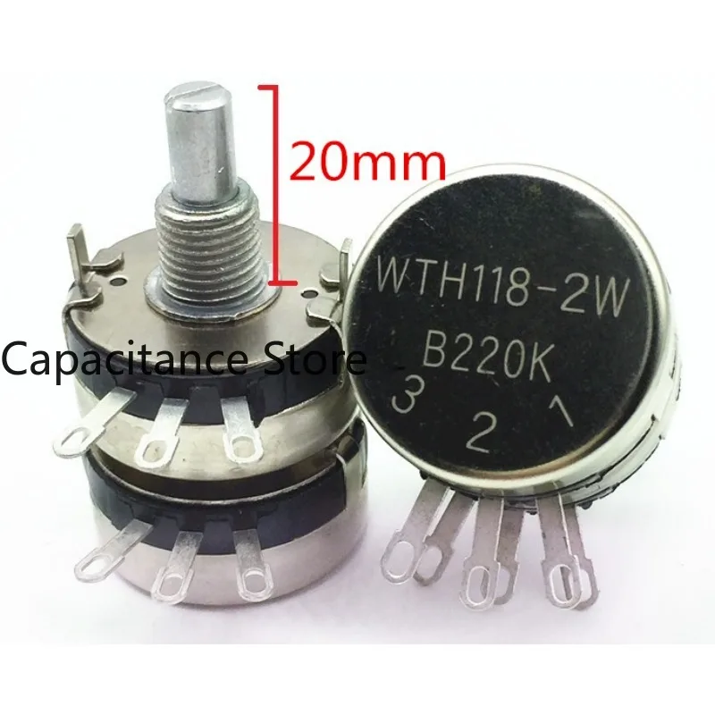 

5PCS Dual coil potentiometer WTH118-2W 1K2K2 4K7 10K22K47K100K220K470K1M