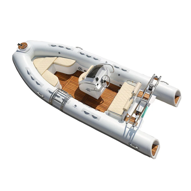 5.2m Fiberglass Sports Inflatable Fishing Rib520 Boat 520 Deep V Fiberglass Alloy Aluminum Rigid Hull Hypalon Rib Inflatable Rig