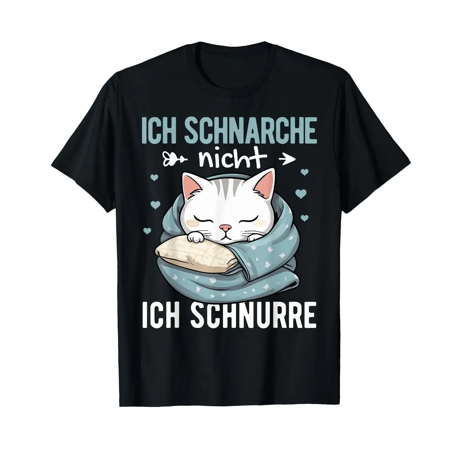 Sleep shirt I don't snore purr Cat Cats T vintage Washed homme graphic Top For Everyday Wear Unisex Casual Slightly Stretched