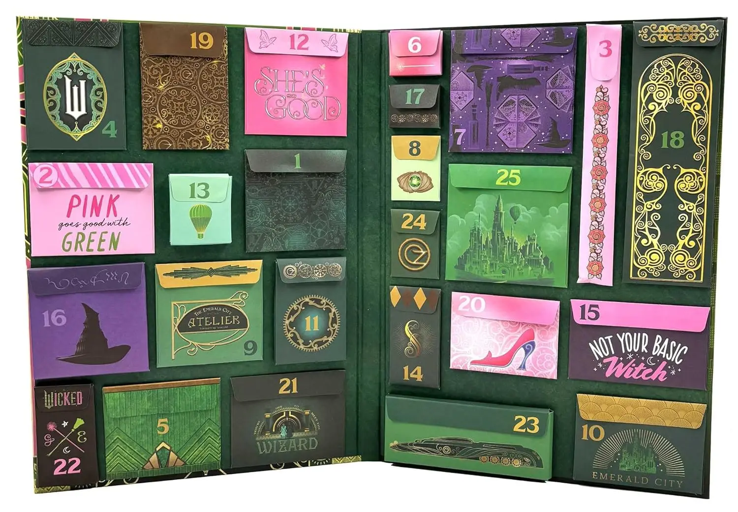 Creative Wicked Advent Calendar 25 Days With 25 Themed Collectible Items Christmas Countdown Calendar New Year Gift