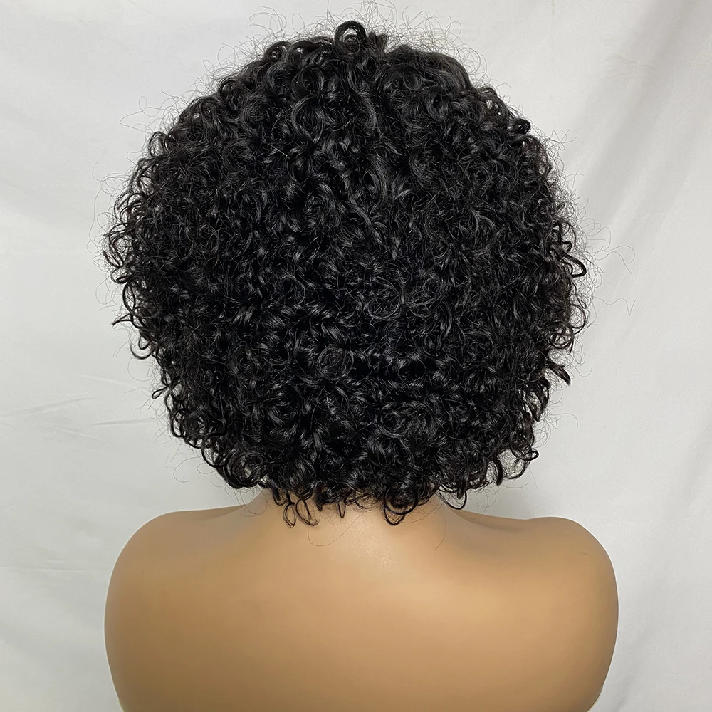 مجعد 4*4 الدانتيل إغلاق خصلات الشعر المستعار الإنسان الجانب جزء مجعد الدانتيل إغلاق الباروكات قبل قطعها مجعد 4x4 الدانتيل إغلاق الباروكات HairUGo #2