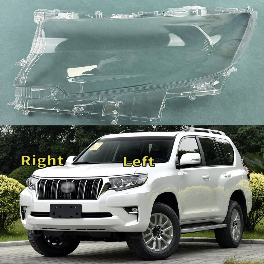 For Toyota Prado 2017 2018 2019 Headlight Cover Transparent Headlamp Lamp Shell Lens Replace Original Lampshade Plexiglass