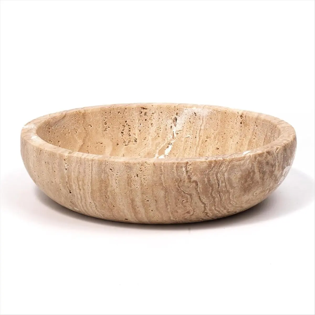 2026 Trend Travertine Decorative Bowl for Home Decor - Modern Centerpiece for Entryway or Kitchen