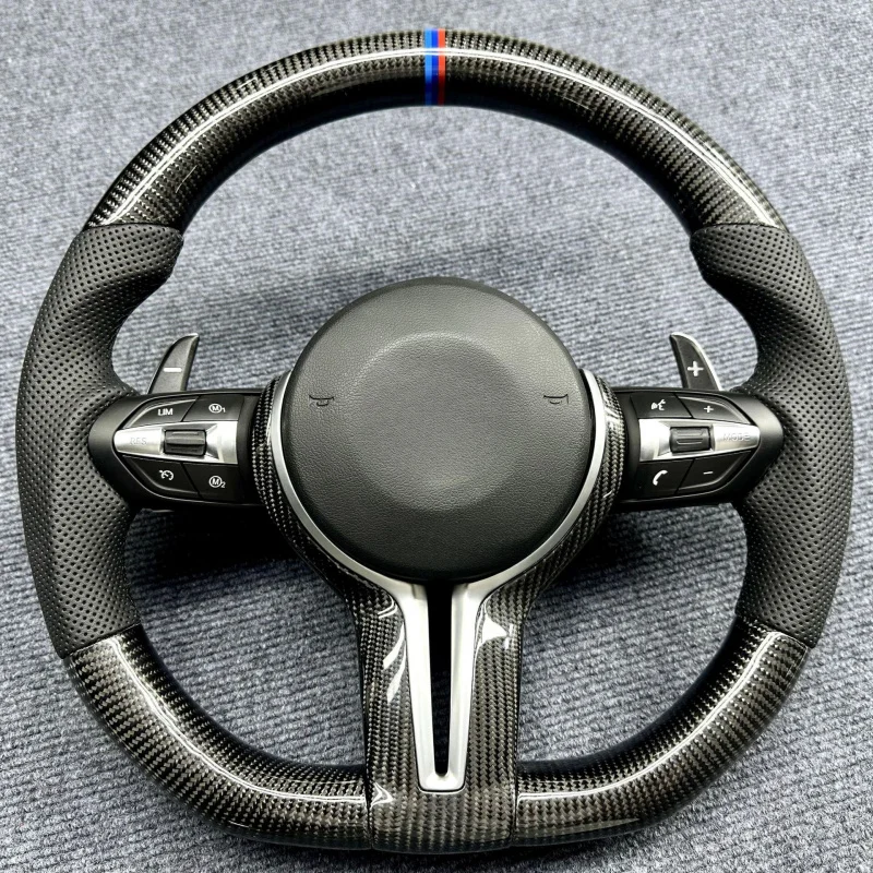For BMW Full Series T-Shape Carbon Fiber Steering Wheel (M3/M4/M5 Style)