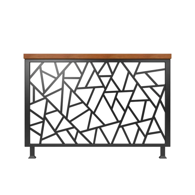 

Wrought iron partition guardrail, decorative hotel booth, partition fence industrial wind