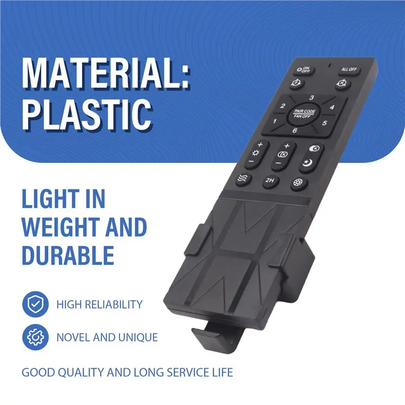 A42T-4X Ceiling Fan Remote Control Kit With 6 Speed Settings, Replacement Ceiling Fan Remote, Dimming Controls, 110-265V