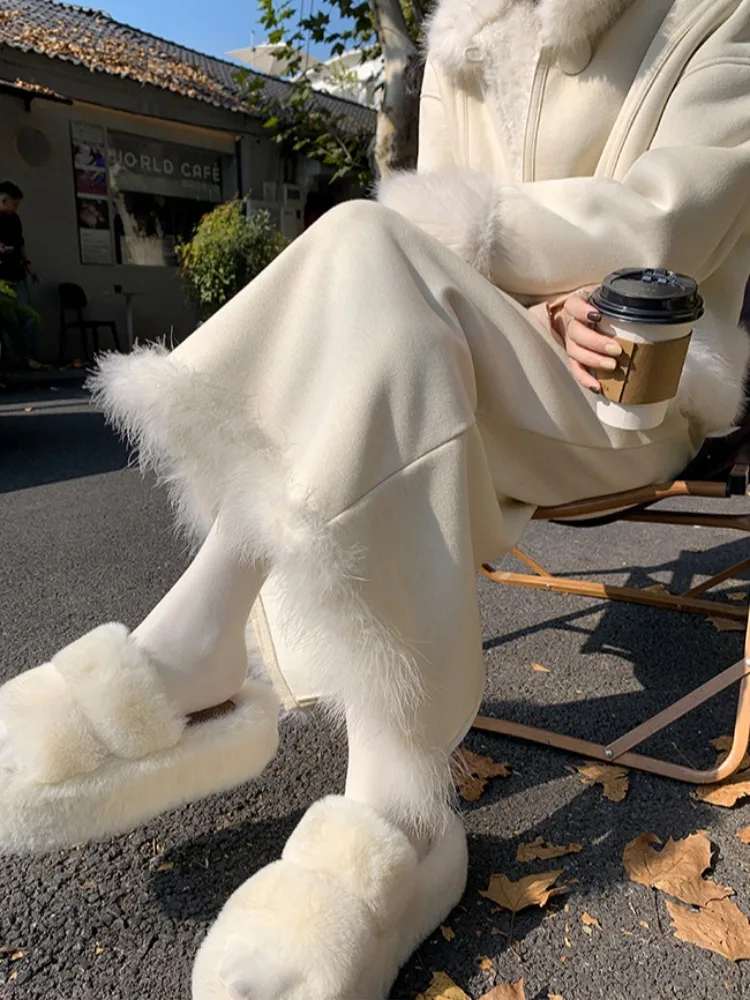 Winter Women's Woolen  Skirt High Waist Slim Straight Cut High Waist Korean Sle Commute Resistant Deformation Casual Skirt