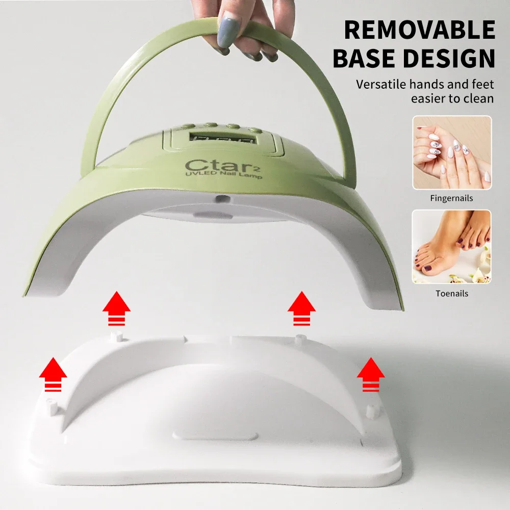 120W Lampa UV/LED do paznokci Suszarka do paznokci Maszyna do fototerapii paznokci Podwójne źródło światła Lampa UV do paznokci dla kobiet i dziewcząt Nail Art DIY Use