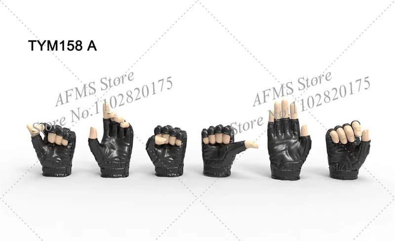TYM158 1/6 مقياس تحصيل الشكل شكل اليد قفازات اليد نموذج ملحق صالح 12 بوصة أنثى الجندي عمل الشكل الجسم