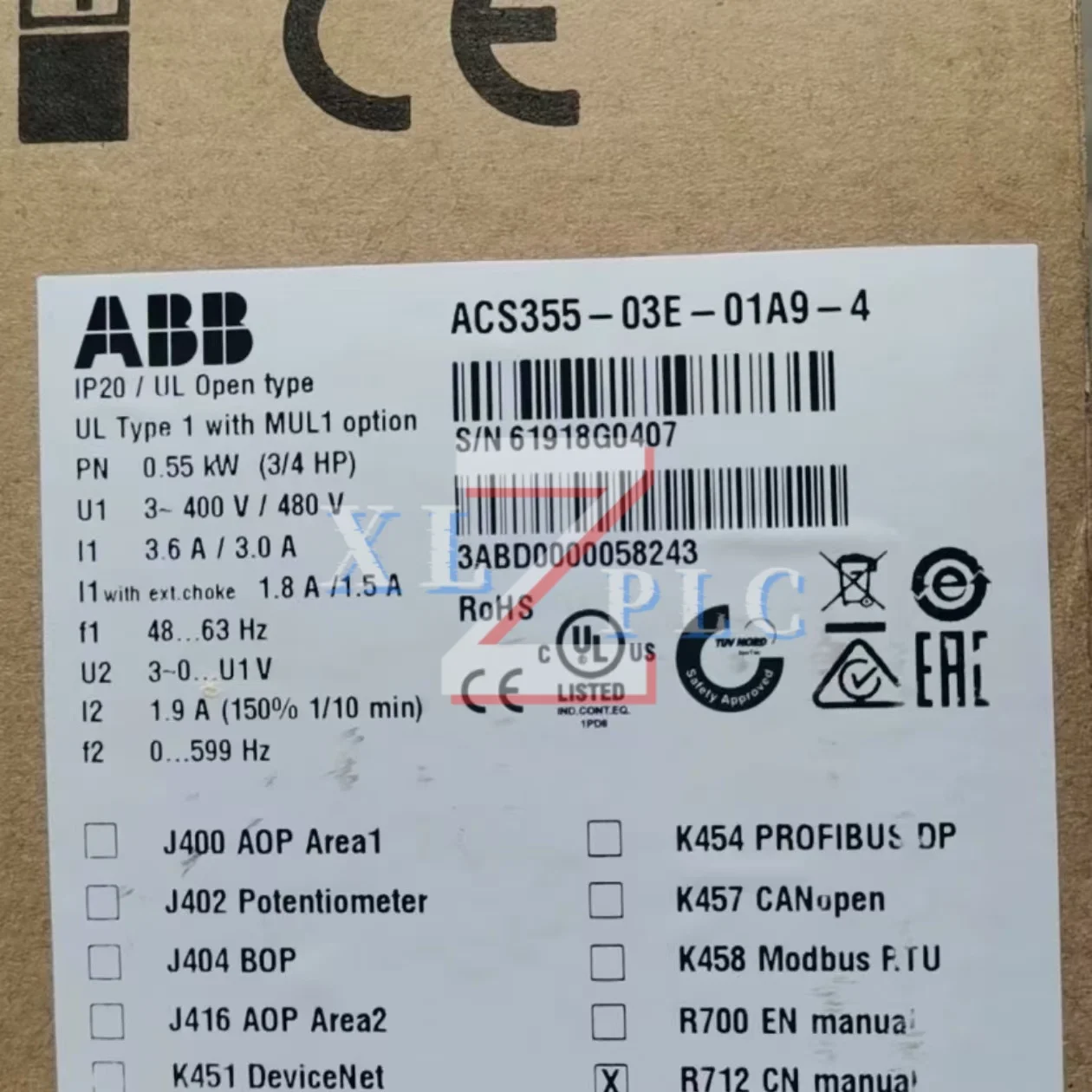 

Frequency Converter ACS355-03E-01A2-4 ACS355-03E-01A9-4 new original