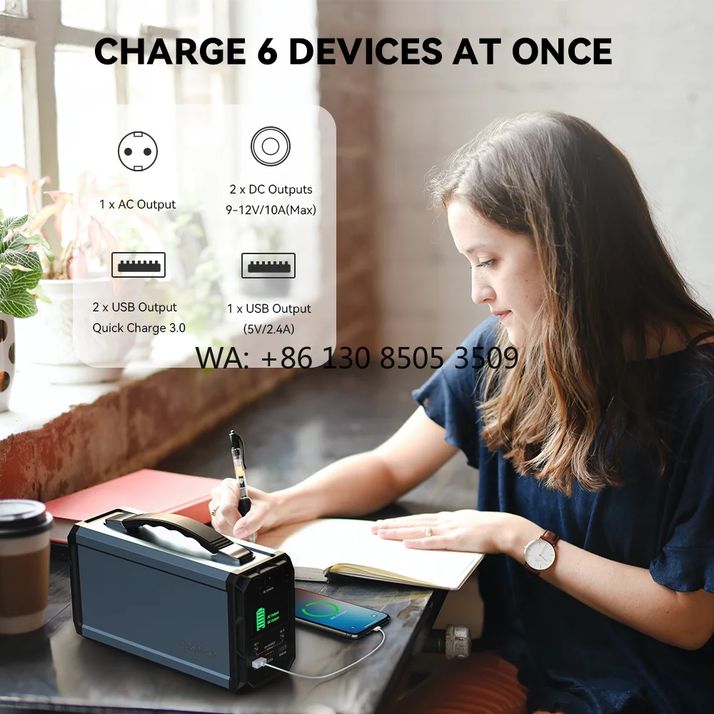 

300W Powerstation Lithium Ion Batteries Mini Camp Inverter Electric Solar Generator Powered Charging Station & Power Station
