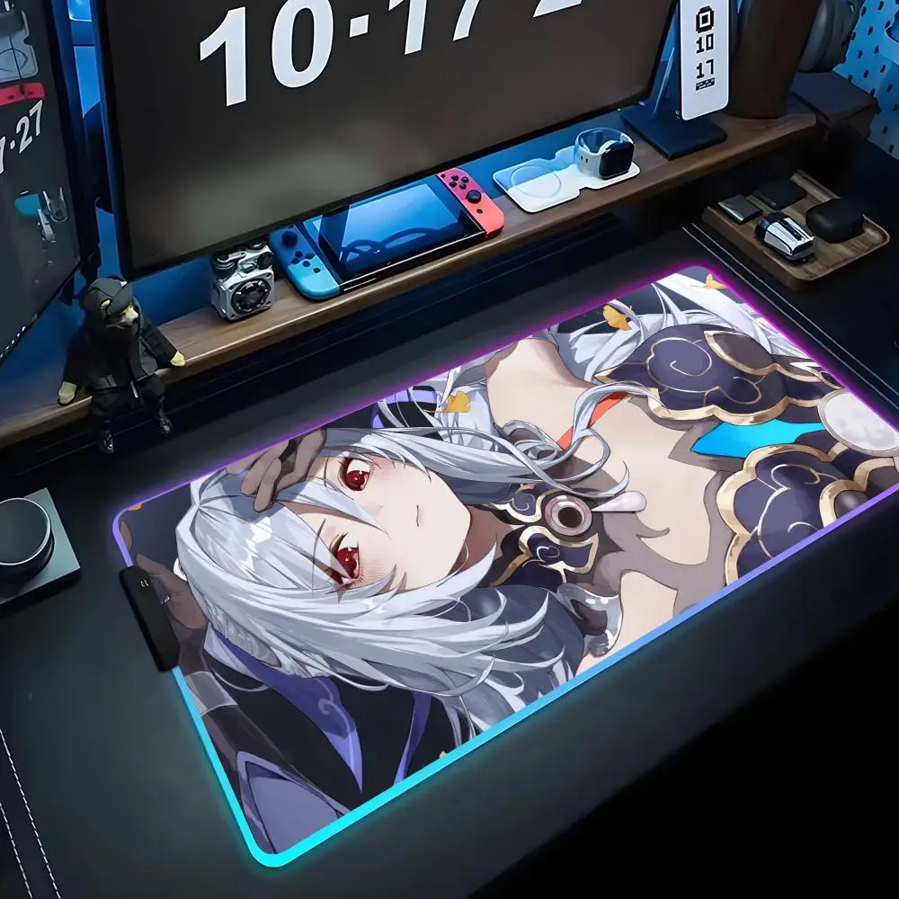 

Jingliu комплект Коврик для мыши RGB Игровой коврик для мыши Большой светодиодный коврик для ПК Настольный коврик Светящийся коврик для мыши Большие коврики для клавиатуры Настольный коврик с подсветкой