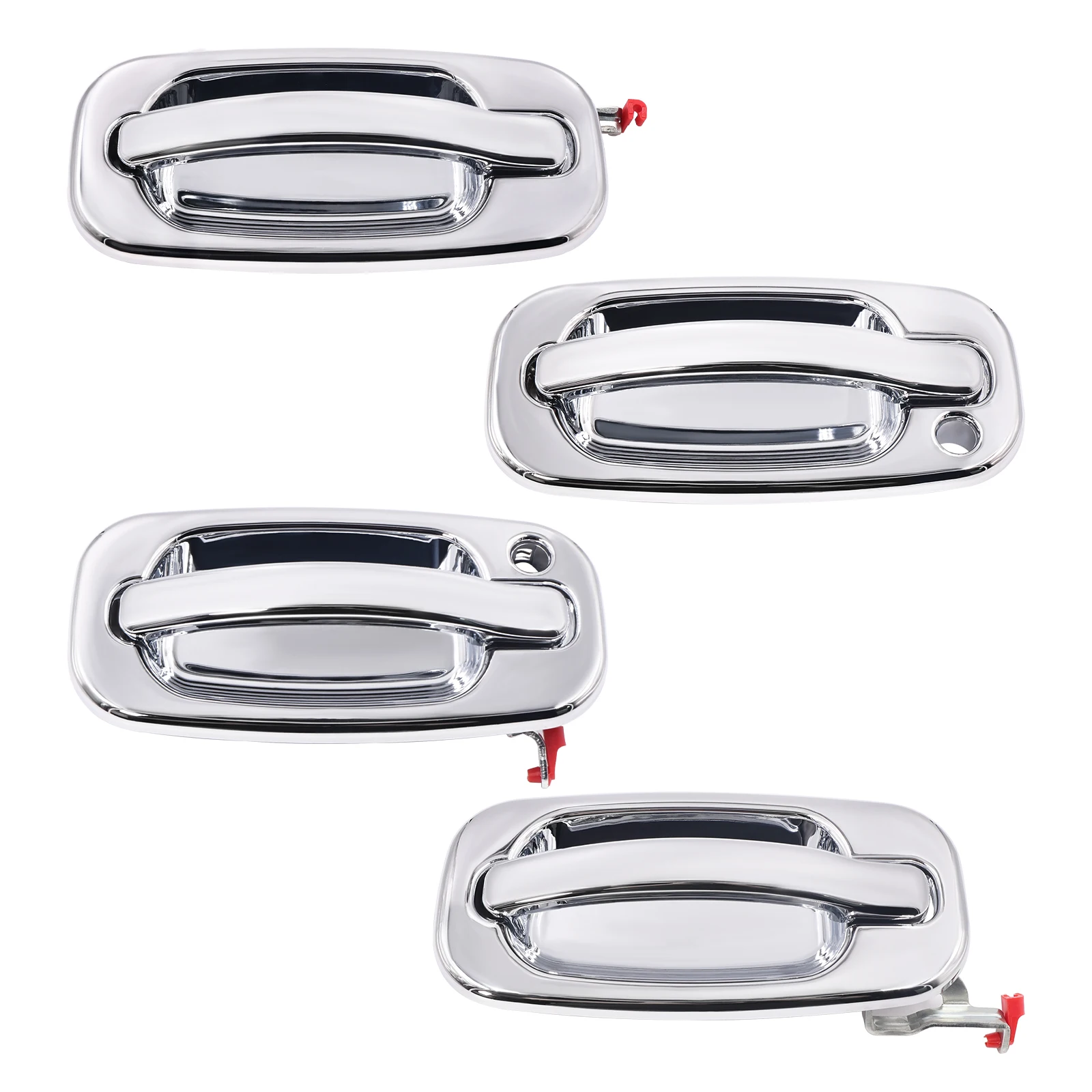 Chrome Front Rear Left Right Exterior Door Handle OE 15034985 Replacement For Chevy Silverado 1999-2007 Auto Body Parts