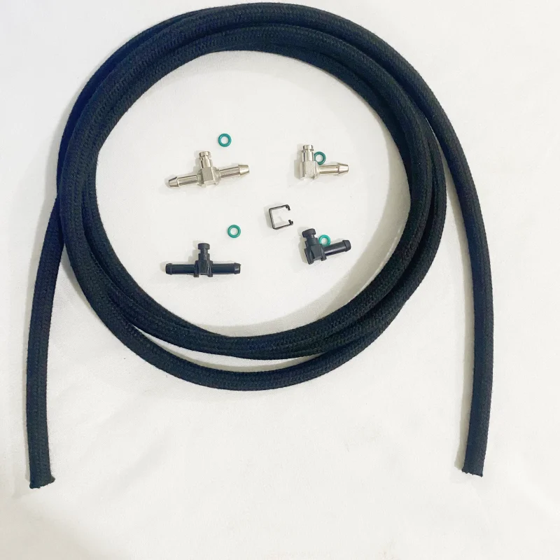for Denso Cummins Isuzu 4HK1 Common Rail Diesel Injector Oil Return Joint Two-Way Connector T L Shape Oil Pipe Plug