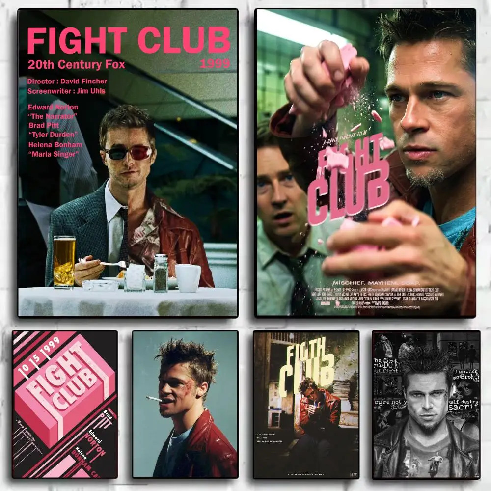 Movie F-Fight Club Poster Modern  Wall Art Aesthetic Minimalist Bedroom Decor Cafe Home Gift