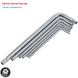 Hex Wrench T10 T15 T20 T25 T30 T40 Double-End 2-Way Torx Screwdriver Spanner Wrench Car Machine Repair Wrench Tools