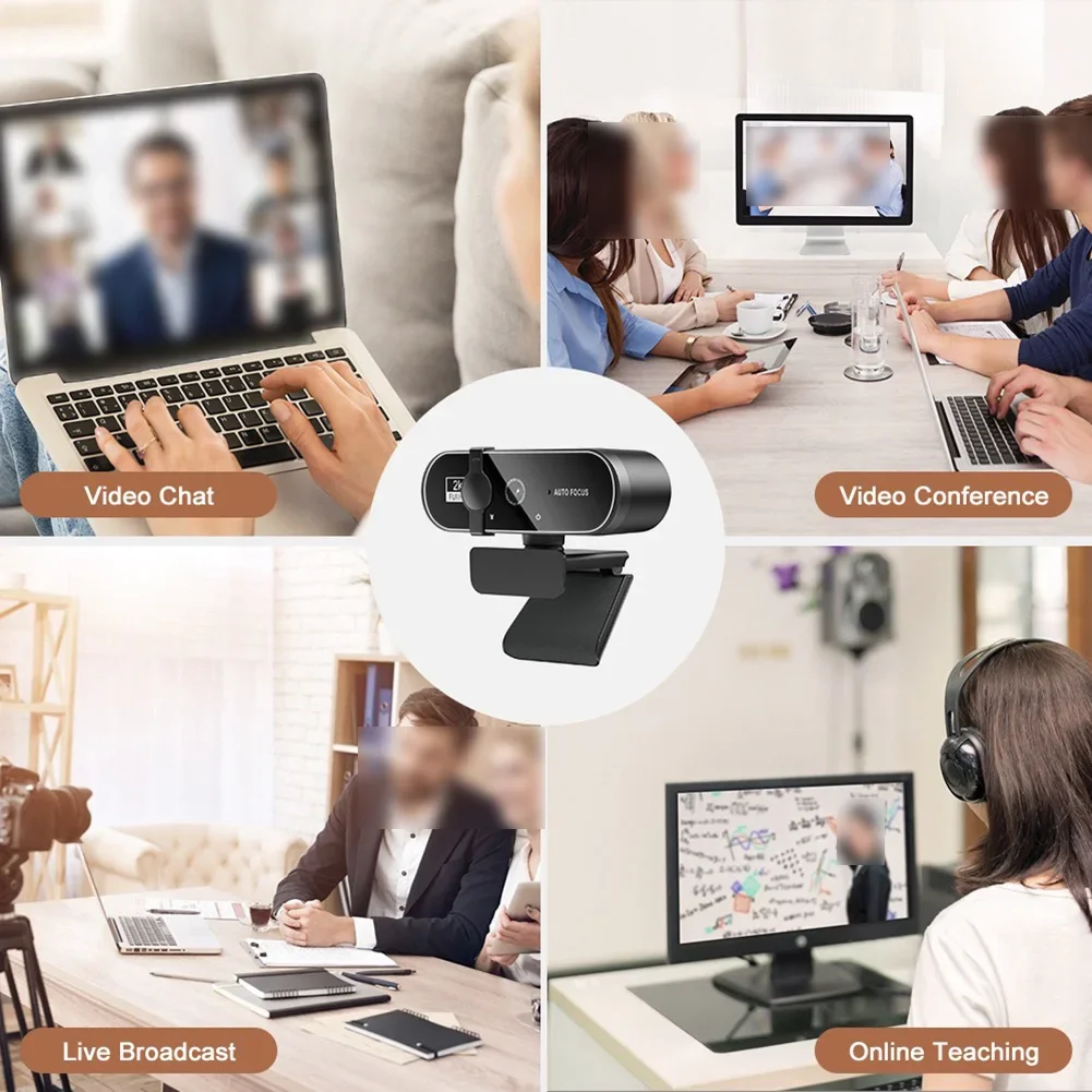 4K HD Webcam For Online Classes Meeting And Live Streaming Portable Autofocus USB Computer Laptop Camera Accessories