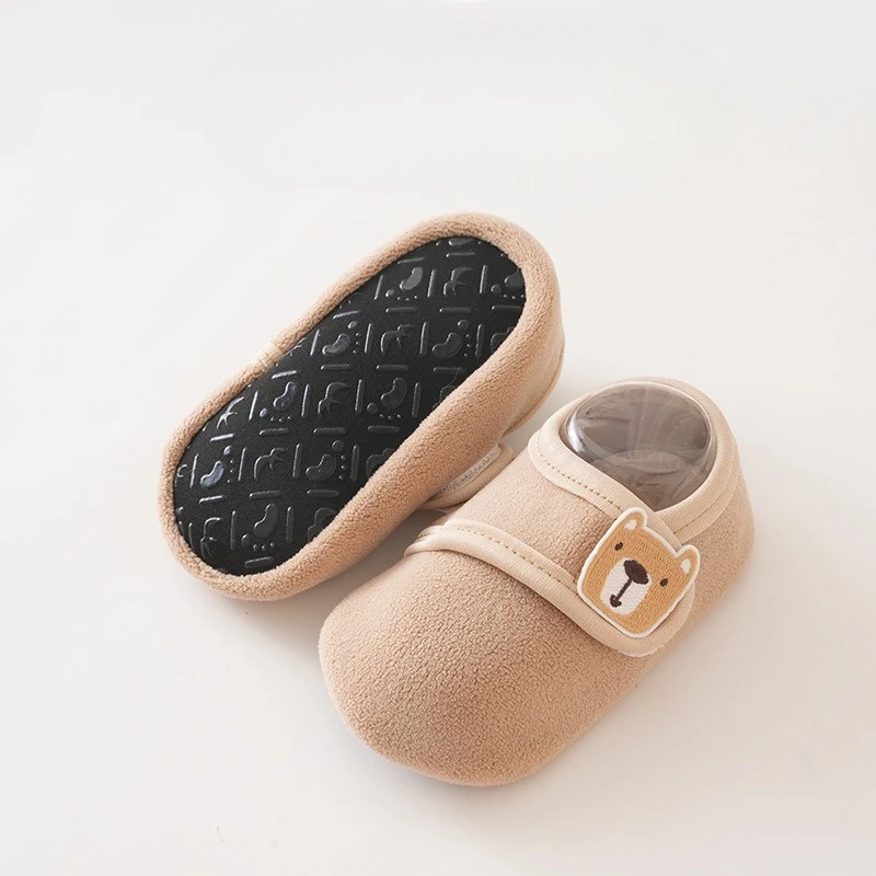 Baby Thicken Warm Anti Slip Floor Shoes Baby First Walkers Walking Socks Floor Socks Autumn/Winter Children's Indoor Home Shoes