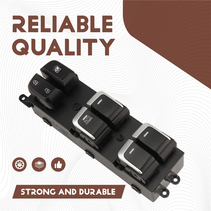 ABSQ-93570-B2100CA Interruttore di comando principale alzacristallo elettrico per KIA SOUL 2014-2019 Pulsante regolatore finestra AUTO GIÙ 93570-B2110CA
