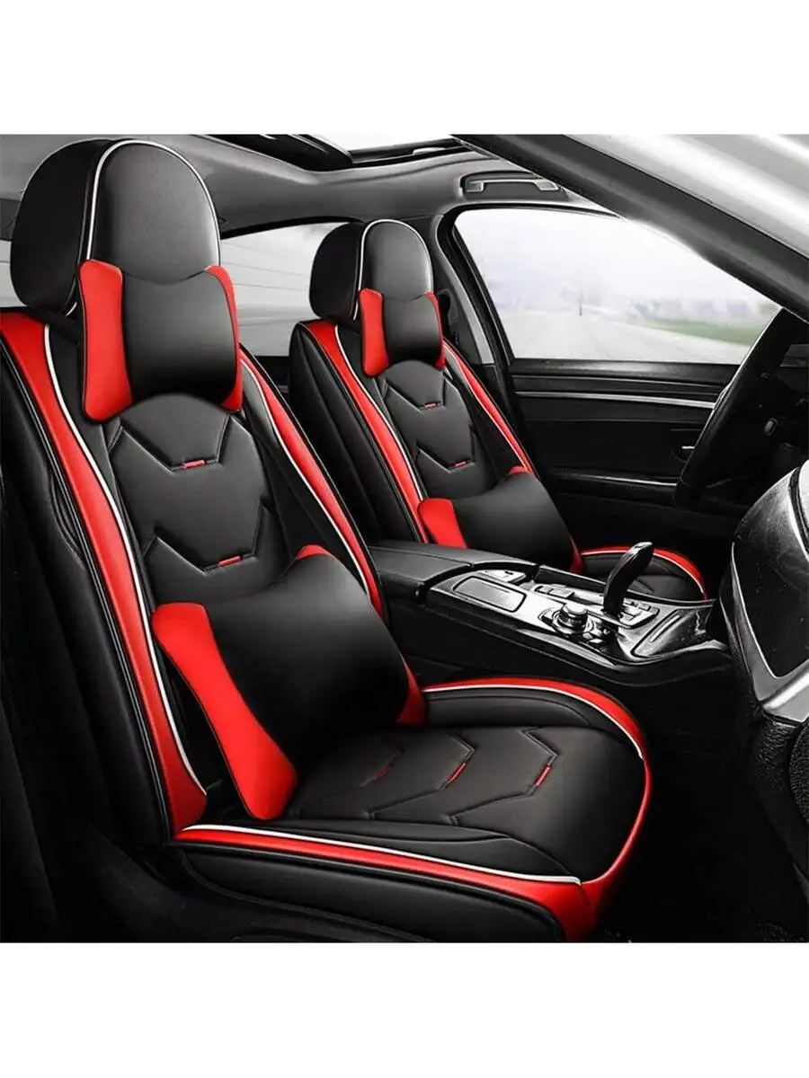

PU Leather Universal Car Seat Cover Full Set For 5 Seat Sedan SUV Truck Waterproof Driver Passenger Seat Protector
