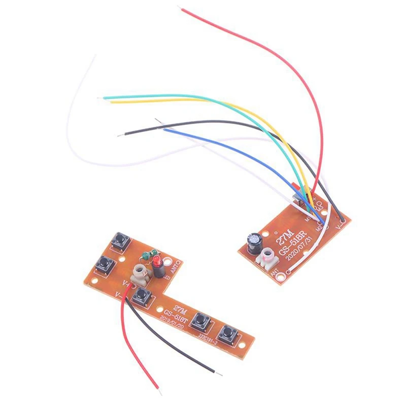 회로 PCB 송신기 및 리시버 보드 자동차 라디오 시스템 액세서리, 5CH RC 리모컨, 27Mhz, 20-25M, 2 개