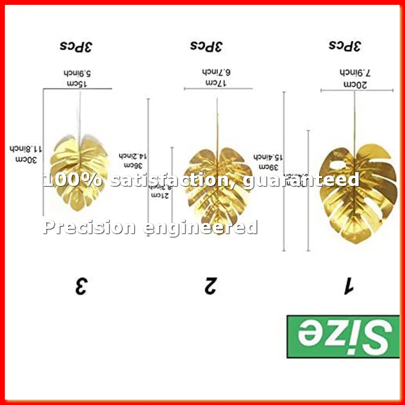 24Pcs Artificial Leaves Gold Palm Leaves Golden Tropical Plants Palm Leaves for Wedding Home DIY Decorations Supplies-A73M