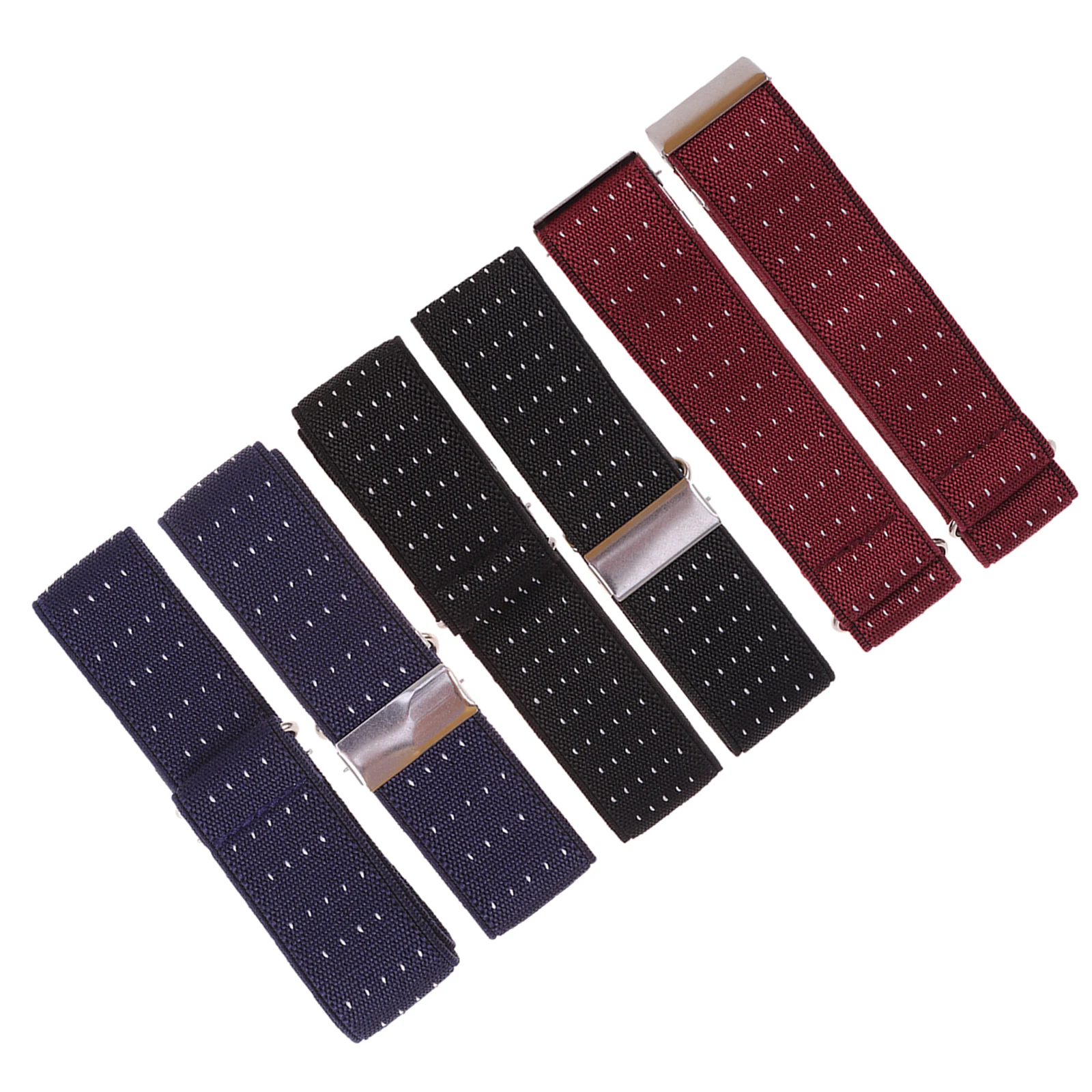 3 أزواج للجنسين المضادة للانزلاق الأكمام الأربطة قابل للتعديل طول قميص حفظة مادة متينة مقاطع قوية للجنسين قميص الأربطة #1