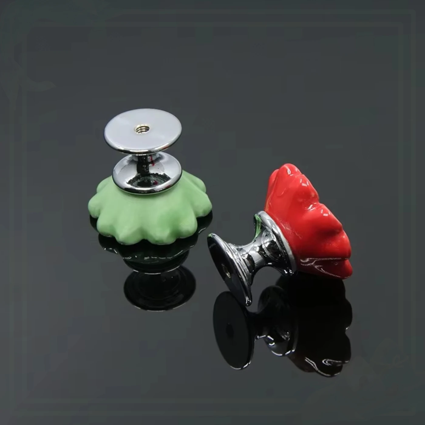 Puxador de armário redondo vintage com design europeu de orquídea para gavetas de guarda-roupa de armário de cozinha