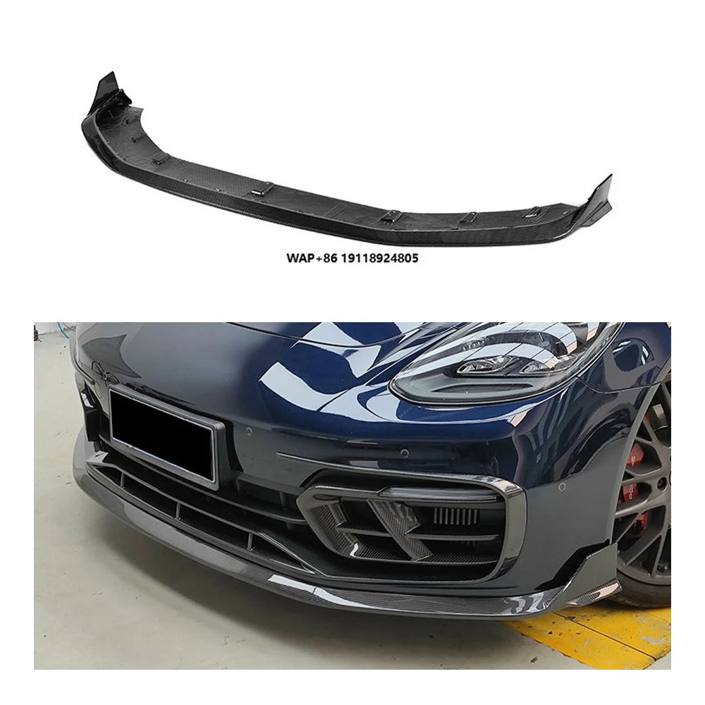 

Dry Carbon Fiber Front Bumper Lip Diffuser Spoiler Splitter for-Porsche for Panamera GTS Turbo S 971.2 New Direct Car Spare Part