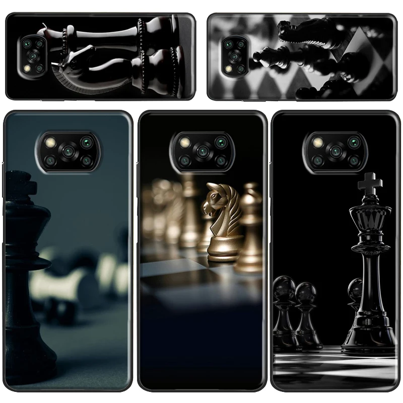 Chess Pieces Case For Xiaomi Mi 11 Lite Note 10 Mi 11 Ultra 11T Pro Cover For POCO X3 Pro M3 F1 F2 F3