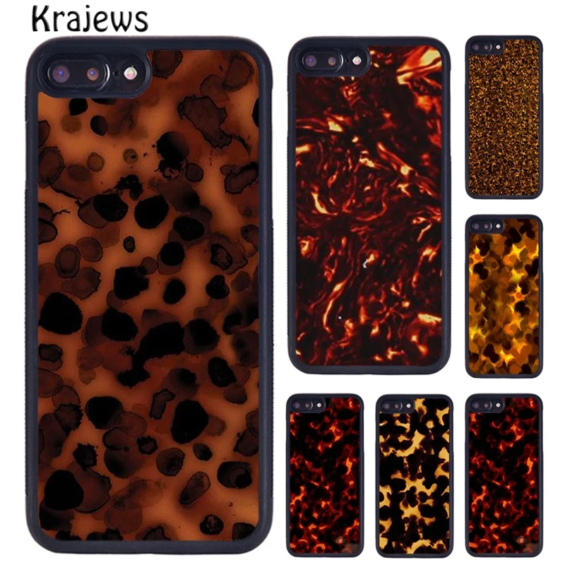 Krajews Tortoise Shell Marble Pattern Phone Case For iPhone 16 15 14 plus X XR XS 11 12 13 pro max coque