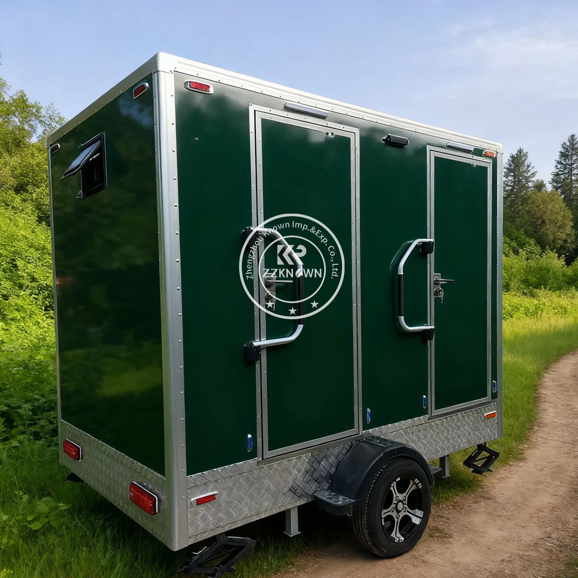 

Portable Restroom Luxury Multi-Stall Bathroom Trailer Luxury Public Camping WC Toilet Trailer with Shower